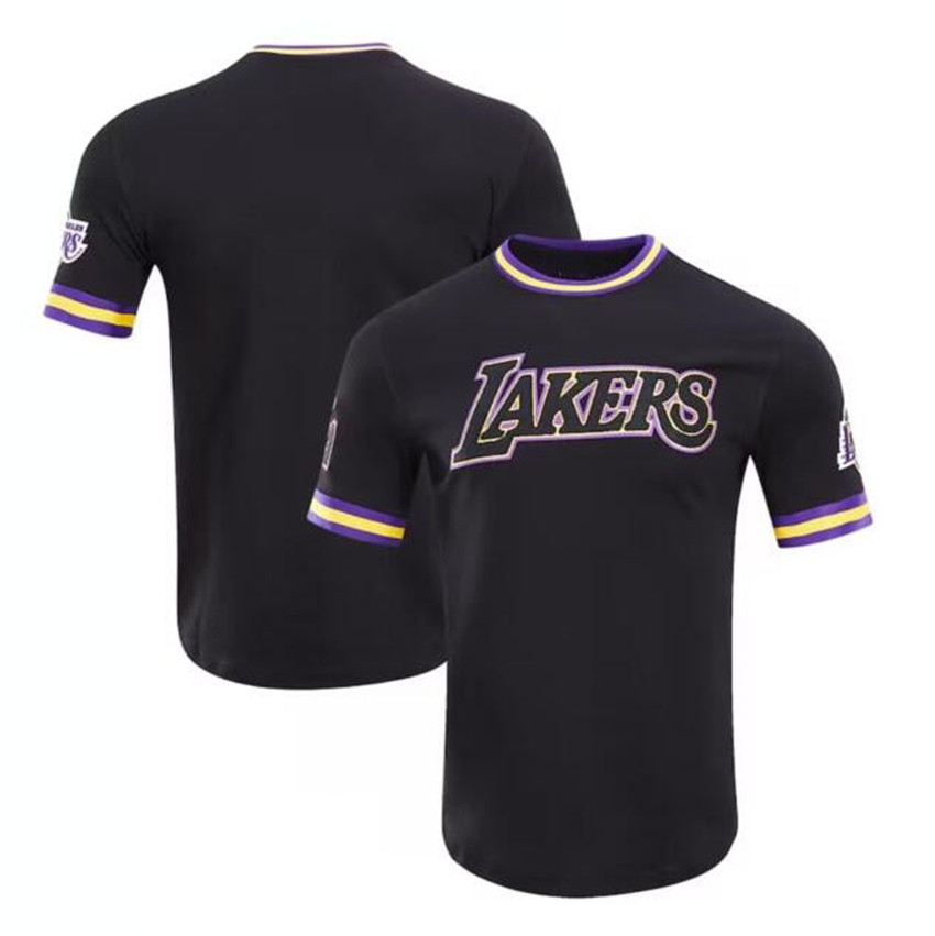 Men's Black Los Angeles Lakers Blank Stitched Jersey